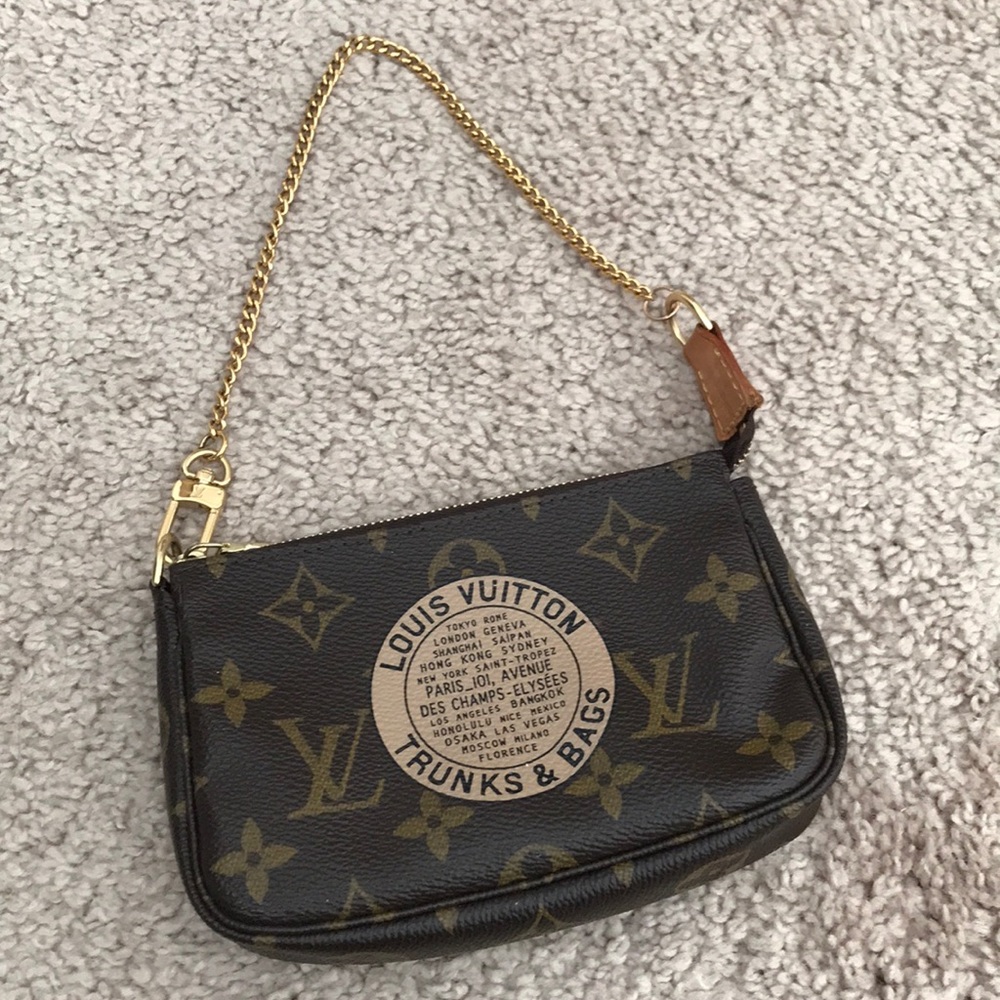 Authentic Louis Vuitton Mini Pochette Trunks LE